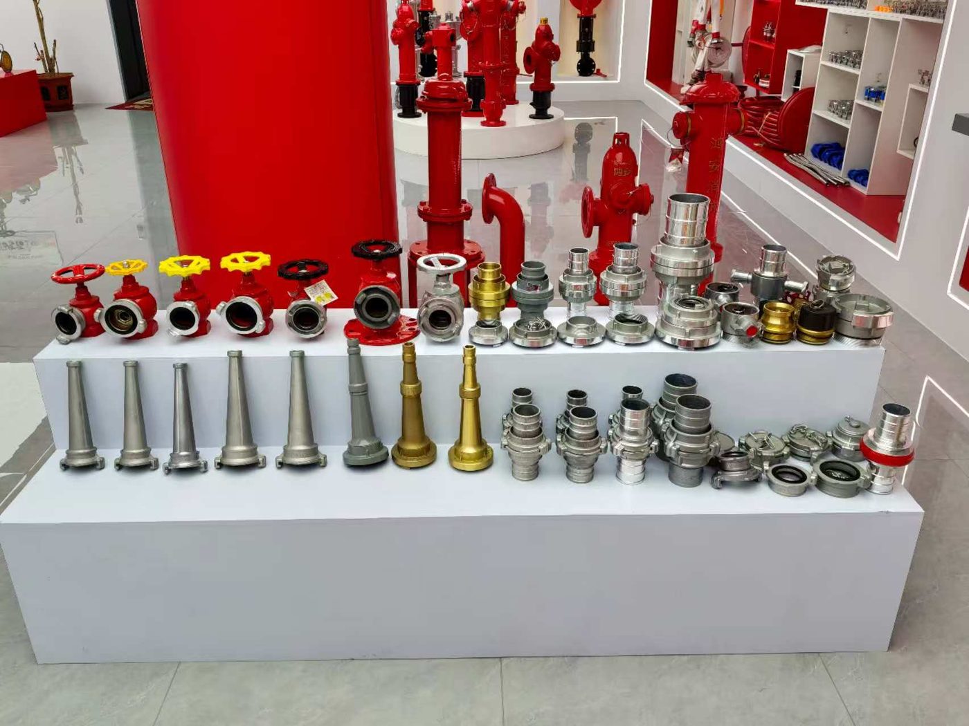 Fire valves and fittings display