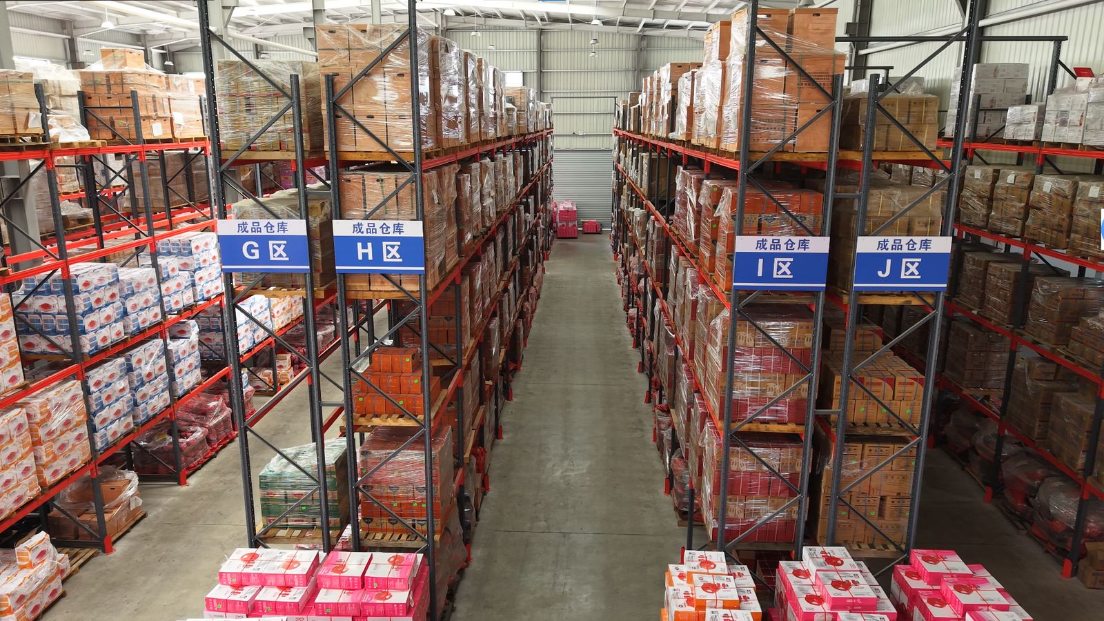 Automated finished goods warehouse